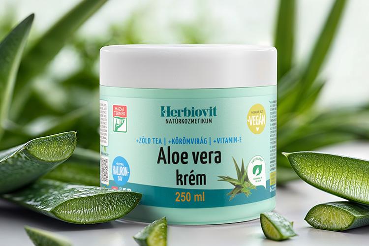 Napozás utáni hidratáló bőrápolás természetes módon Herbiovit Aloe Vera krémmel