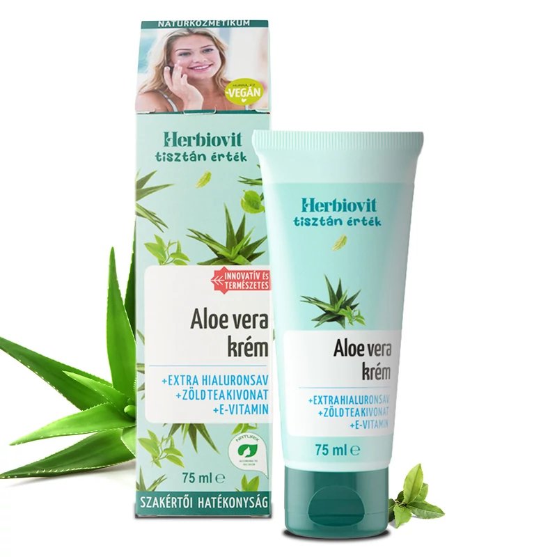 aloe vera vegán hidratáló krém gyógynövény 75ml tubus kiszerelés
