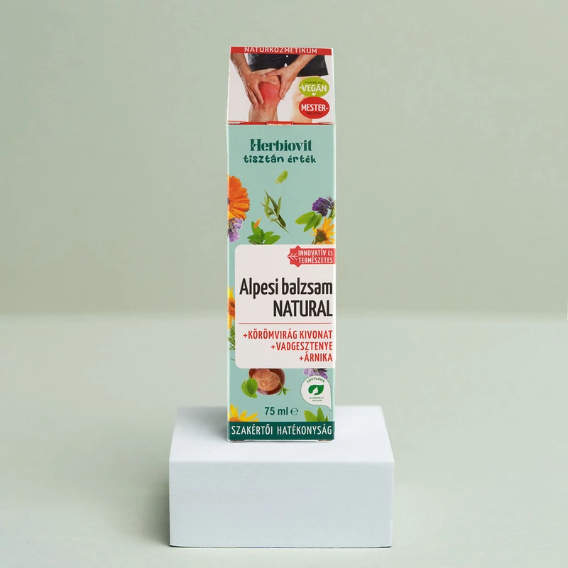 Herbiovit Alpesi mesterbalzsam NATURAL tubusban 19 aktív hatóanyaggal