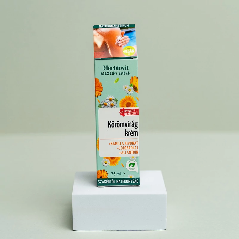 Körömvirág krém tubusban az érzékeny és kipirosodott bőr ápolására