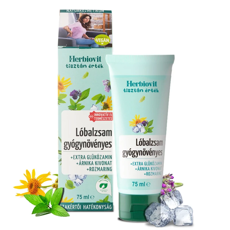 Herbiovit Gyógynövényes hűsítő Lóbalzsam tubusban az izommerevség enyhítésére
